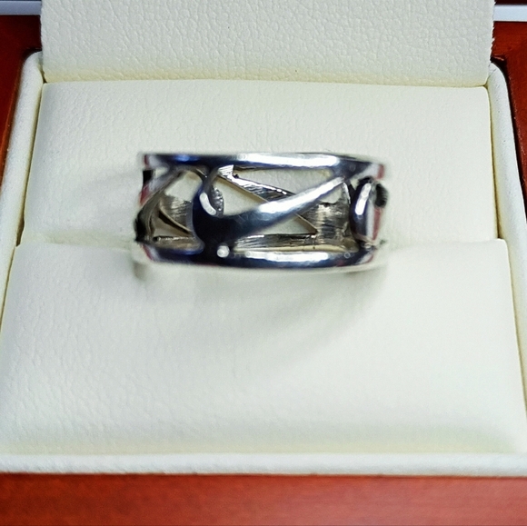 Nike VTG 925 Sterling Silver Ring (Not Mass Produced) - Picture 3 of 4